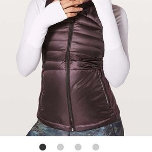 Lululemon Black Cherry Down For a Run vest